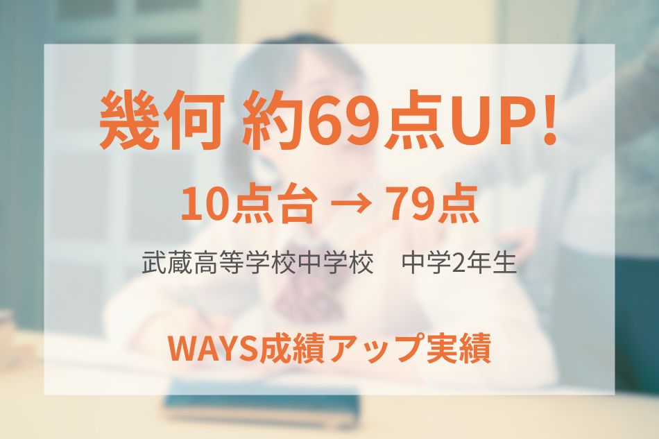 武蔵高等学校中学校（中学2年生）の成績アップ事例