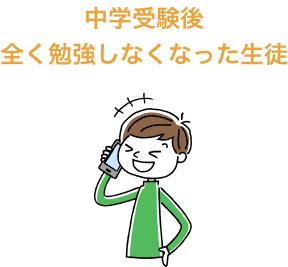 中学受験後全く勉強しなくなった生徒