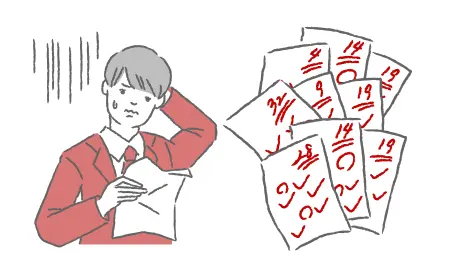 定期テストが毎回赤点