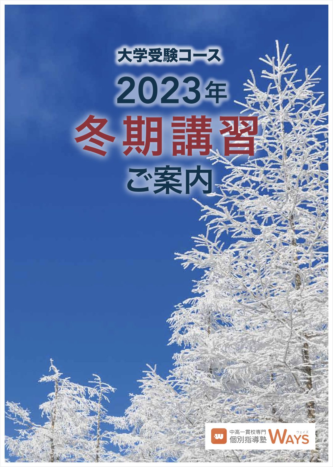 2023年冬期講習パンフレット_大学受験コース