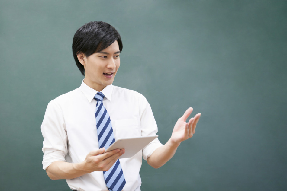 英語数学を指導中