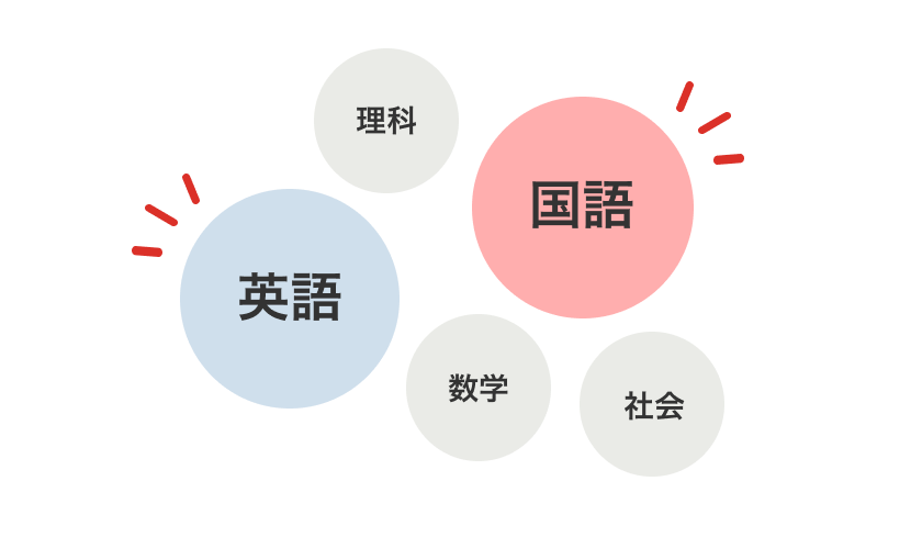 英語・国語を重点的に対策