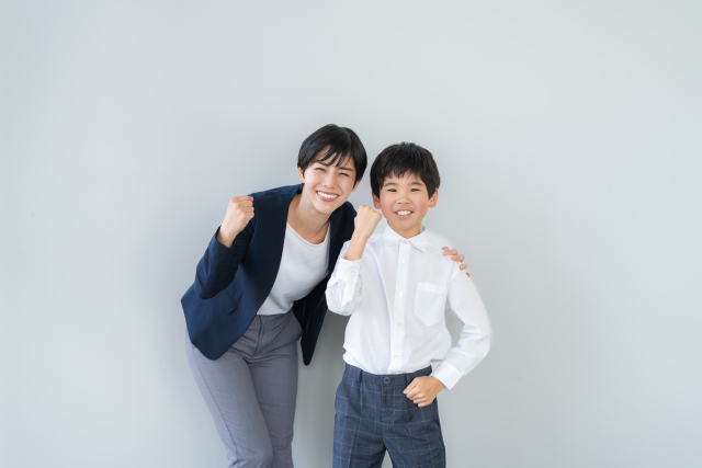 小学生と先生