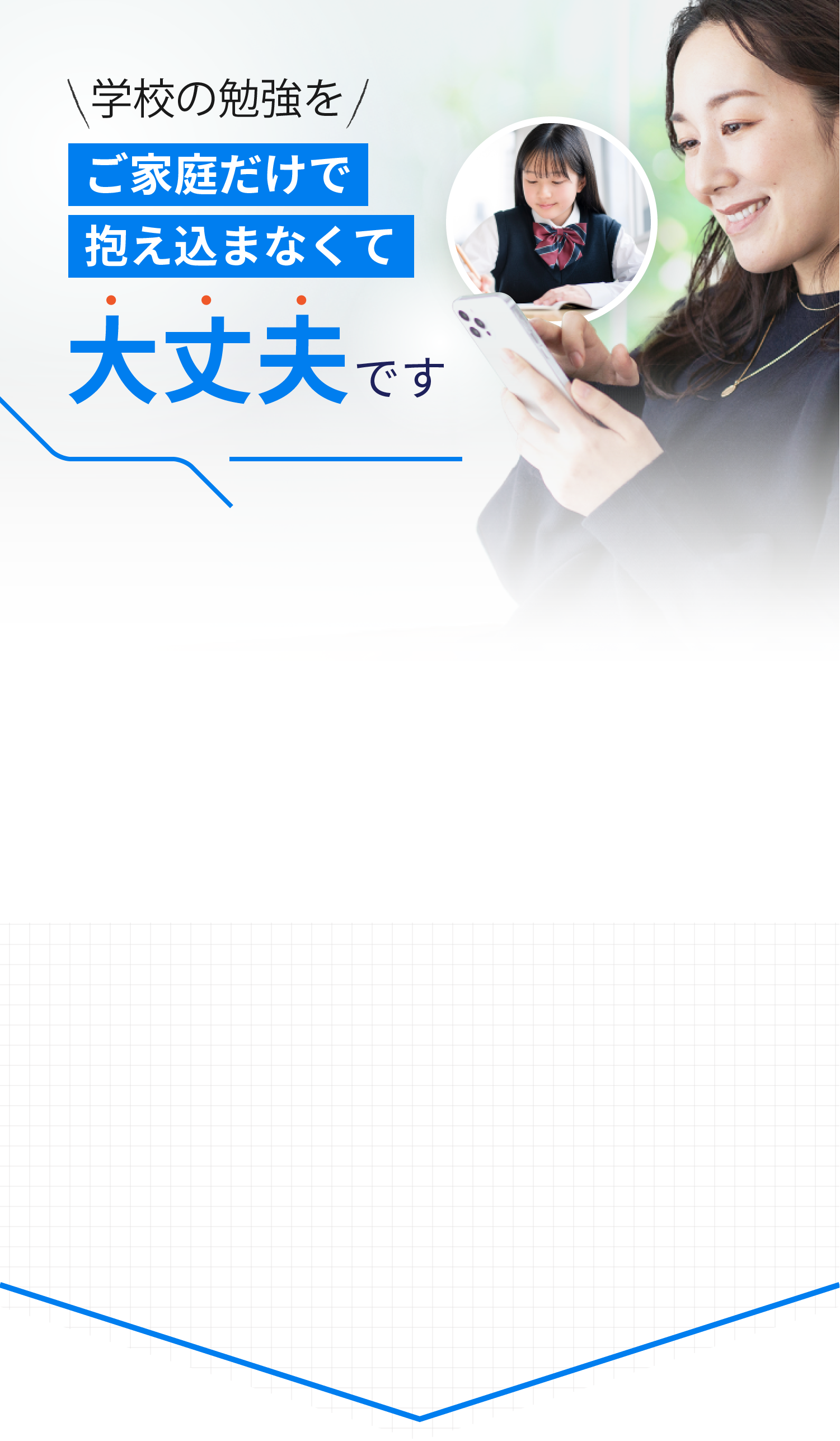 学校の勉強をご家庭だけで抱え込まなくて大丈夫です