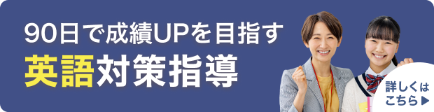 90日で成績UPを目指す　英語対策指導