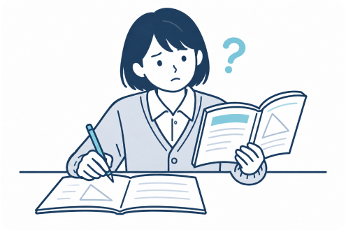 公式を見ても問題が解けず困っている生徒