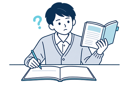 テキストを読むだけでは定着せず、演習が必要な様子